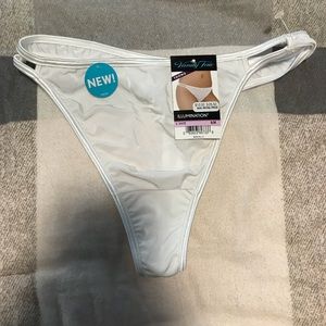 Vanity Fair White Thong